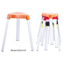 Colorful Office Stacking Chaise en plastique pour peinture en métal (E2014-R)